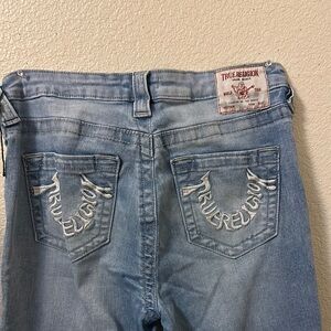 True Religion Light Wash Denim with Embroidery